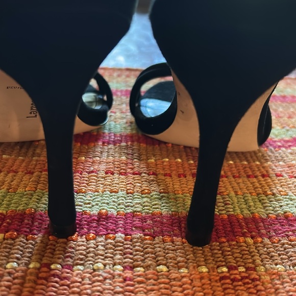 Larroude Annie Sandal in Black Suede - Picture 5 of 9